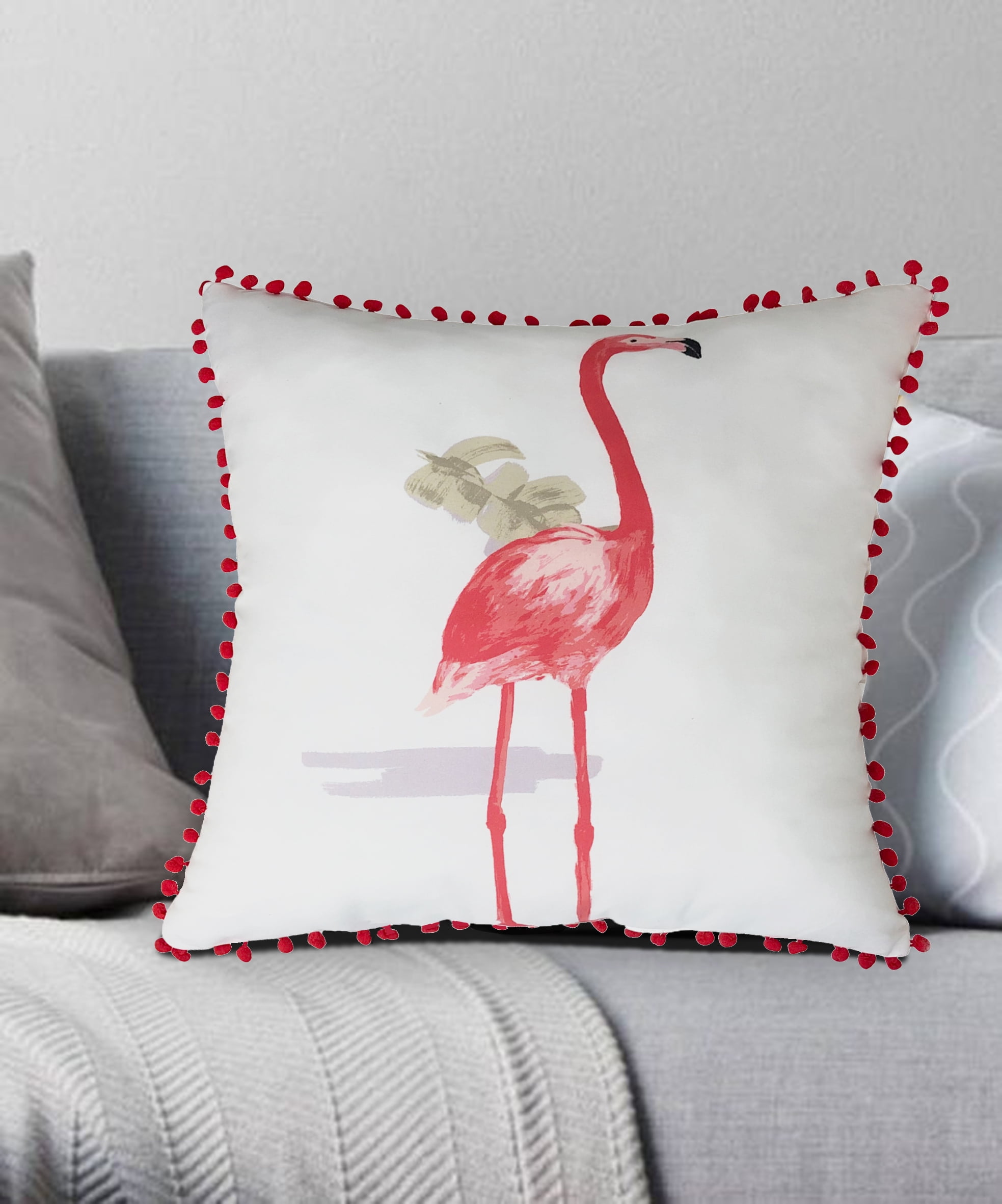 Harper Lane Fancy Flamingo Throw Pillow 18x18 Walmart