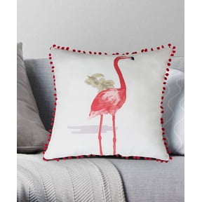 Harper Lane Fancy Flamingo Throw Pillow 18x18
