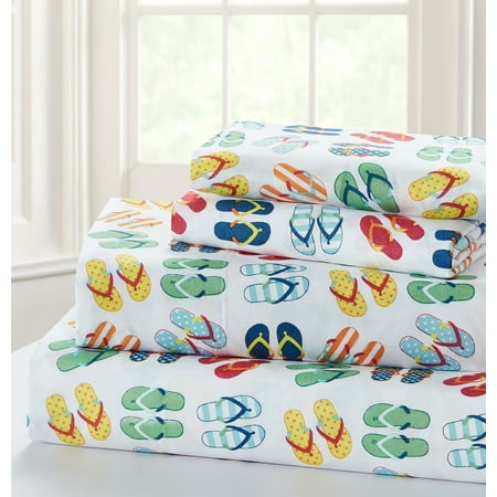 Harper Lane Flip Flops 4-Piece 100 Thread Count Sheet Set King Adult