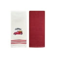 thumbnail image 1 of Harper Lane Harvest Embroidered Cotton Hand Towel 2-piece Set Truck White, 1 of 5