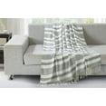 thumbnail image 1 of Harper Lane Novara Tassel Throw Blanket, White/Black, Standard Throw, 1 of 3