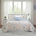 thumbnail image 1 of Merriam Apricot 5-Piece Quilt Set King, 1 of 3