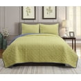 thumbnail image 1 of Lindon Reversible 3-Piece Quilt Set Raffia/Moonlight Blue King, 1 of 2