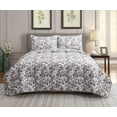 thumbnail image 1 of Scroll Reversible 3-Piece Quilt Set Tan King, 1 of 2
