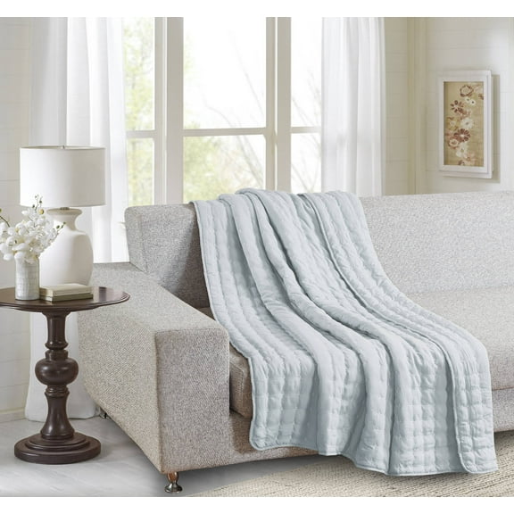 Harper Lane Ruse Cross Stitch Throw Grey
