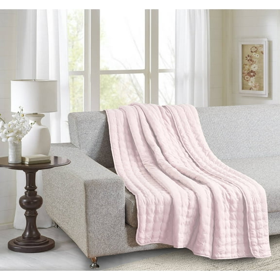 Harper Lane Ruse Cross Stitch Throw Pink