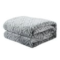 thumbnail image 1 of Harper Lane Velvet Plush Blanket Geo Grey Full/Queen, 1 of 4