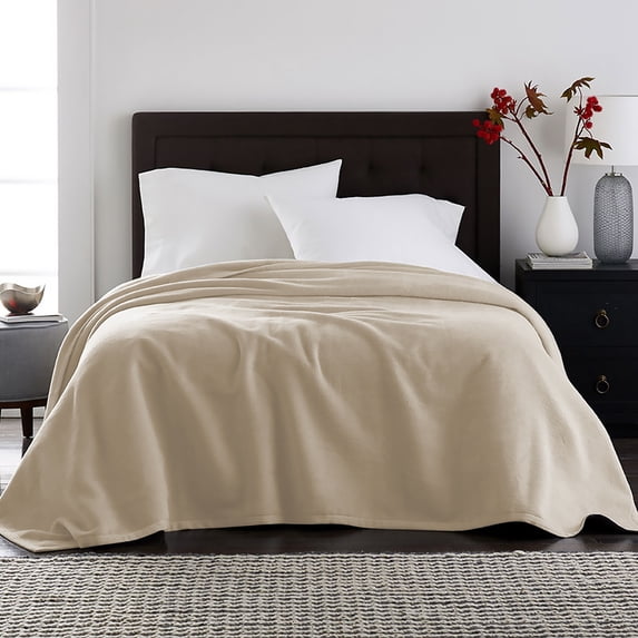 Harper Lane Velvet Plush Blanket Khaki Full/Queen Adult