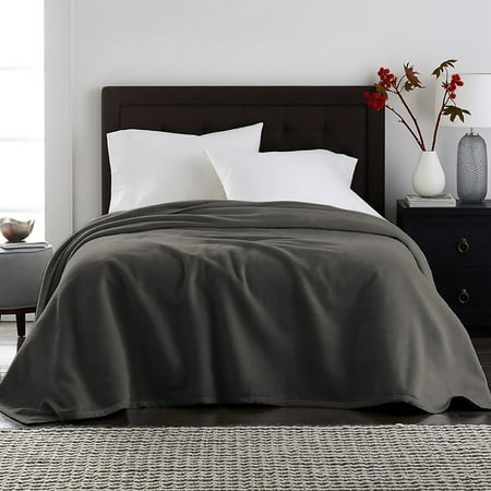 Harper Lane Velvet Plush Solid Blanket Charcoal Full/Queen Adult