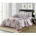 thumbnail image 1 of Harper Lane Vintage Paris Brushed Microfiber Quilt Set, Full/Queen - Reversible 5 Piece, 1 of 3
