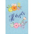 thumbnail image 1 of Harper: Personalized Name and Floral Design on Blue Teal Pattern, Lined Paper Note Book For Girls To Draw, Sketch & Crayon or Paperback, 1 of 1