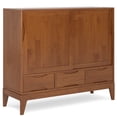 thumbnail image 1 of Harper 48 inch Wide Solid Hardwood Mid-Century Modern Medium Storage Cabinet in Teak Brown, 1 of 13