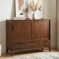 thumbnail image 1 of Harper 48"Wide Solid Hardwood Modern Medium Storage Cabinet in Walnut Brown, 1 of 11