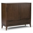thumbnail image 1 of Harper 48 inch Wide Solid Hardwood Mid-Century Modern Medium Storage Cabinet in Walnut Brown, 1 of 11