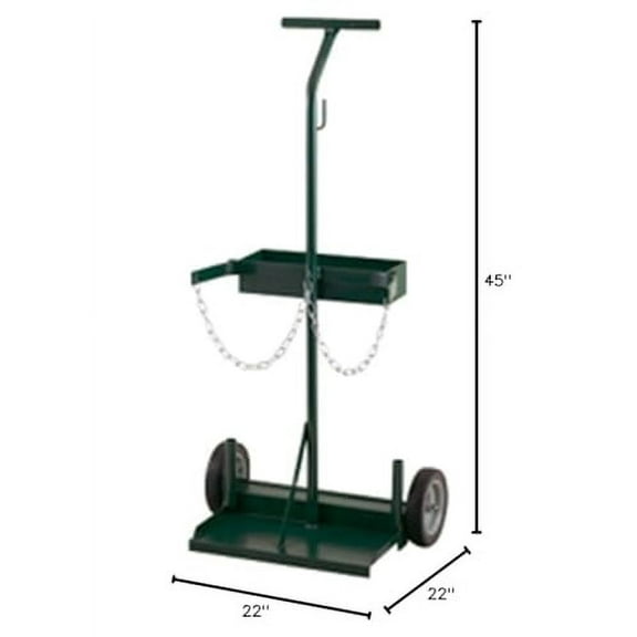 Harper Trucks 108-24 45-Inch High by 22-Inch Wide Welding Cylinder Hand Truck with 7-Inch Semi-Pneumatic Wheels