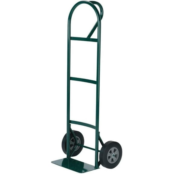 Harper Trucks 600lb Capacity Steel P-Handle Hand Truck, 8 inch Solid Rubber Wheels