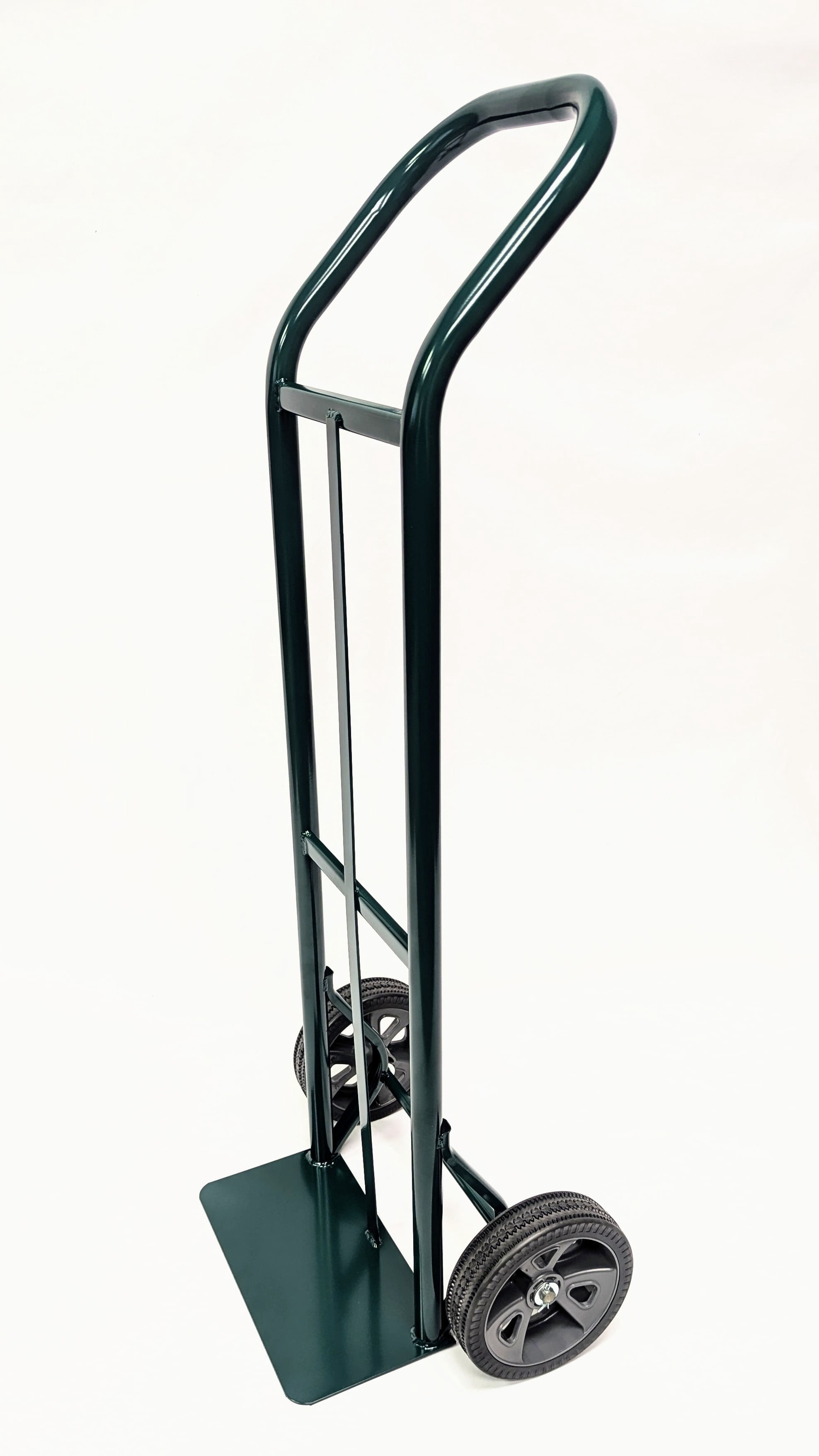 Harper Trucks K54DD04 800 lb. Capacity Continuous Handle&nbsp;Hand Truck with 8" Flat Free&nbsp;DuroTread Pro Wheels, Green Handle/Green&nbsp;Frame