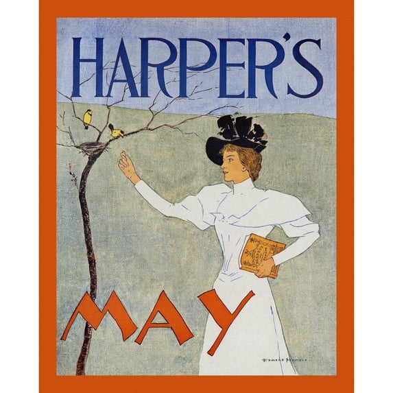 Harper's May Poster Print by Edward Penfield