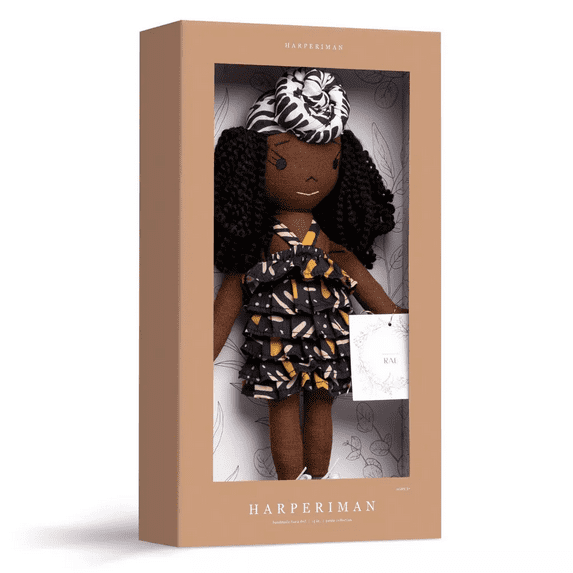 HarperIman Rae 14" Plush Linen Doll