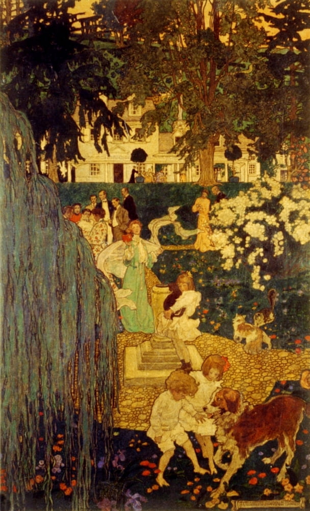 Harpers 1904 Life was made for love and cheer Canvas Art - Elizabeth Shippen Green (18 x 24)