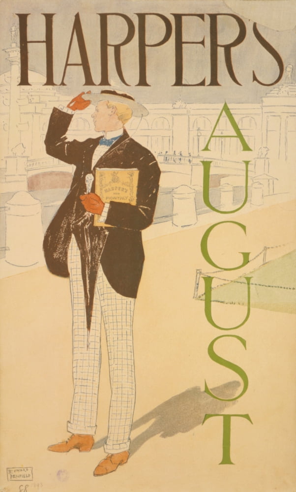 Harpers August 1893 Canvas Art - Edward Penfield (24 x 36)