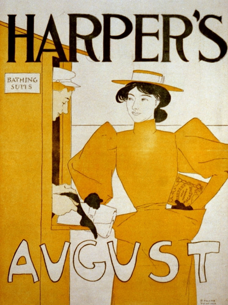 Harpers August 1895 Canvas Art - Edward Penfield (24 x 36)
