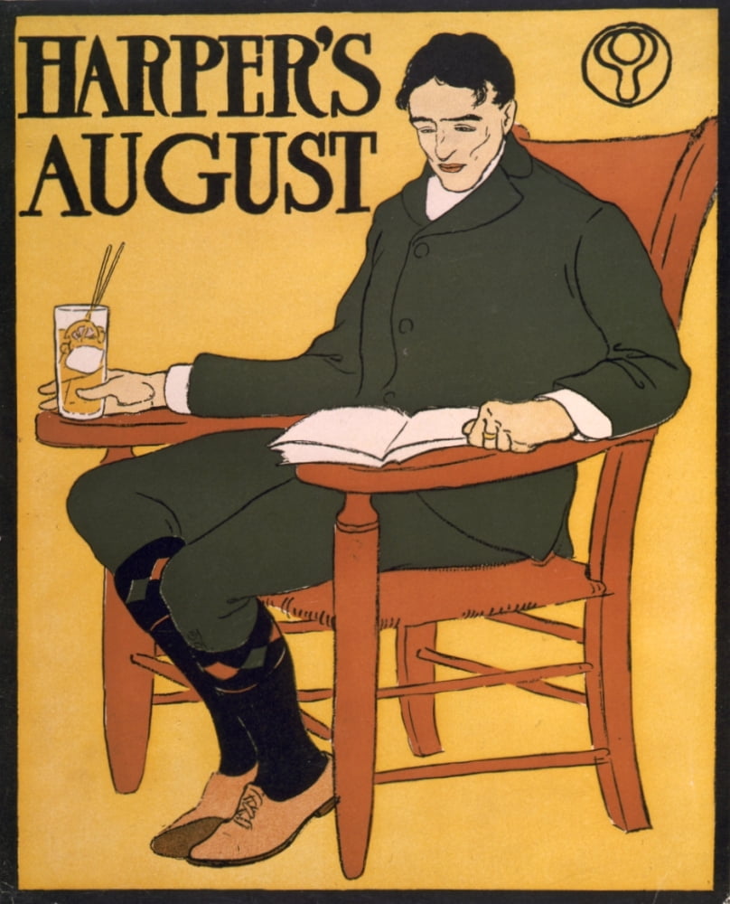 Harpers August 1898 Canvas Art - Edward Penfield (18 x 24)