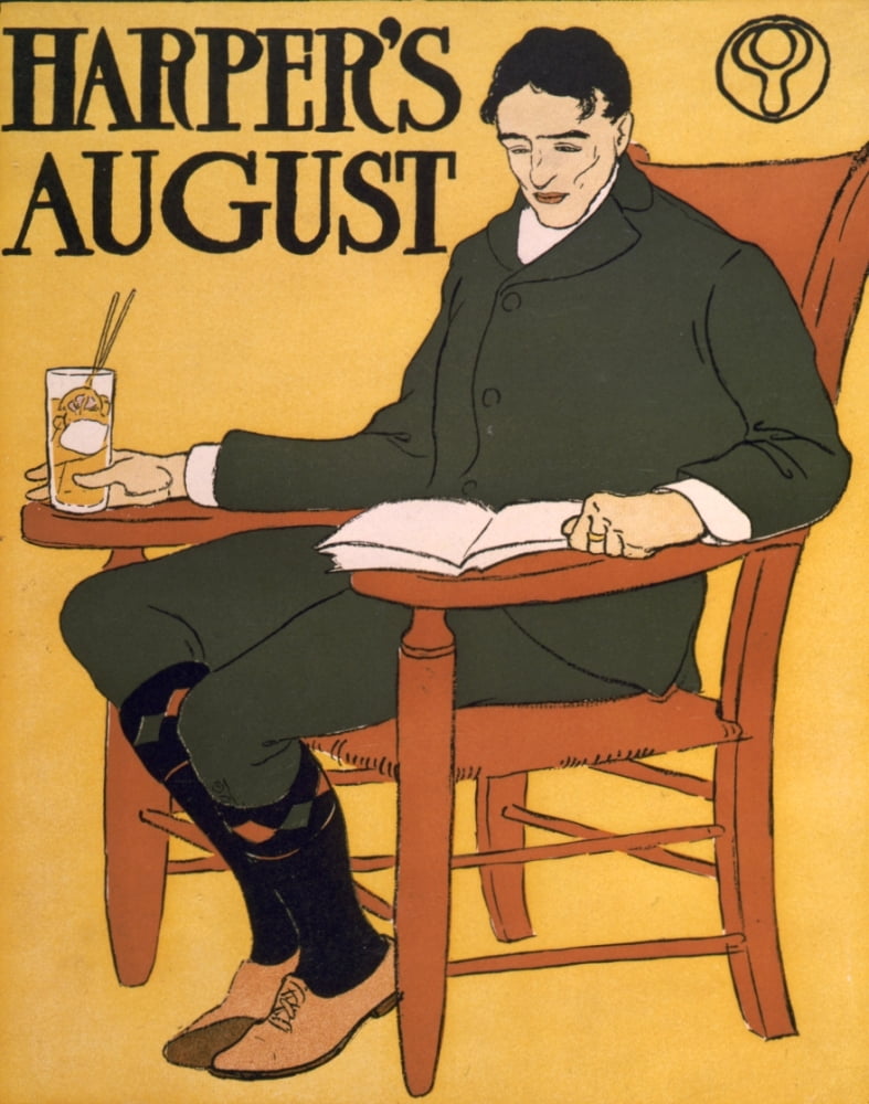Harpers August 1898 Canvas Art - Edward Penfield (24 x 36)