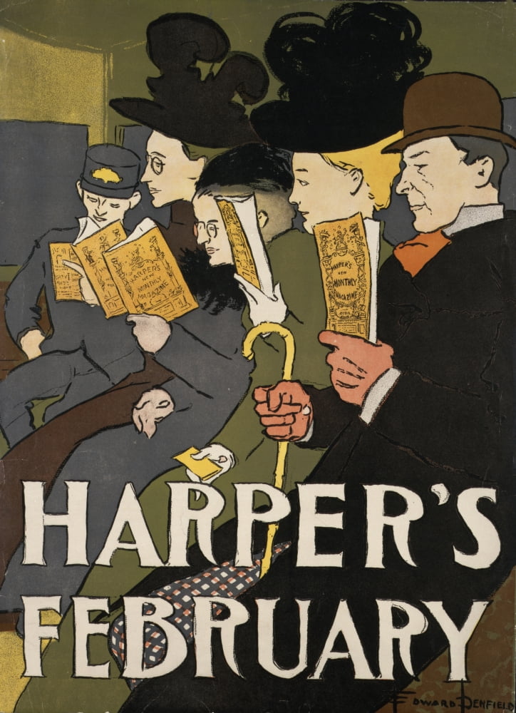 Harpers February 1897 Canvas Art - Edward Penfield (18 x 24)