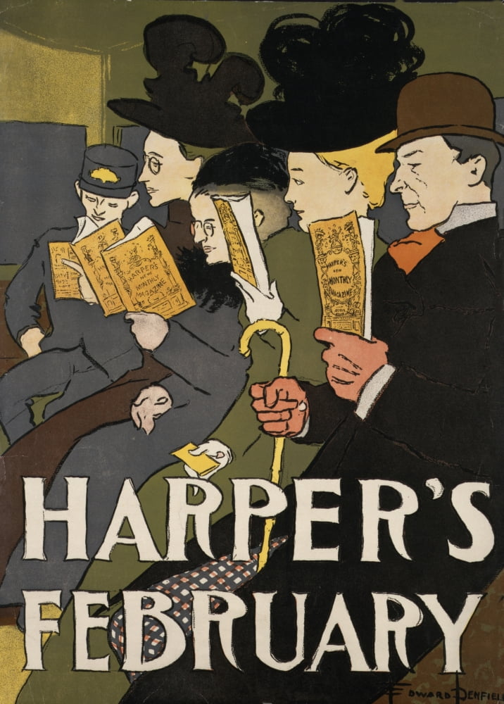 Harpers February 1897 Canvas Art - Edward Penfield (18 x 24)