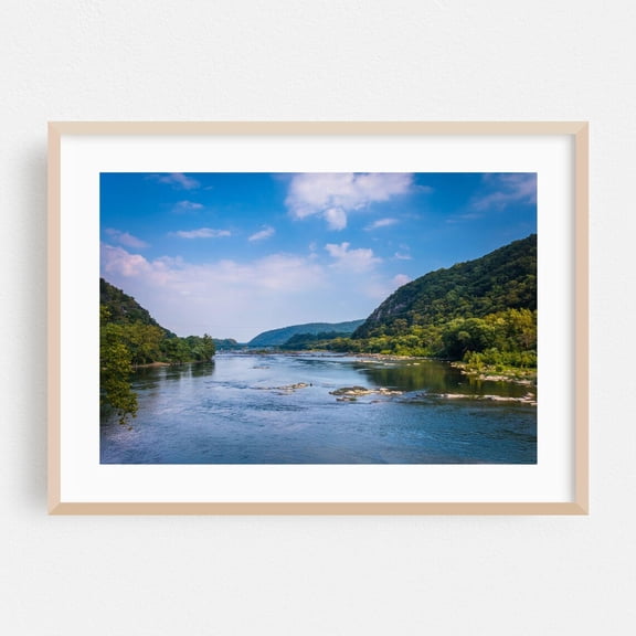 Harpers Ferry West Virginia Landscape Nature Scenic Mountain Fine Summer Bridge Poster Unframed Paper Print