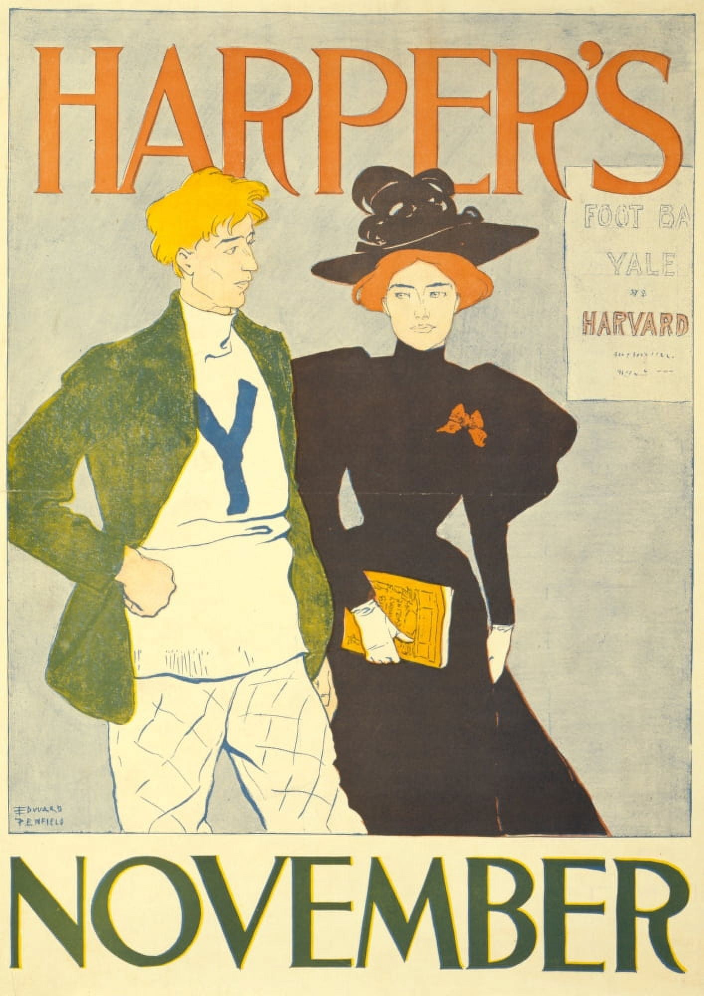 Harpers November 1894 Canvas Art - Edward Penfield (18 x 24)