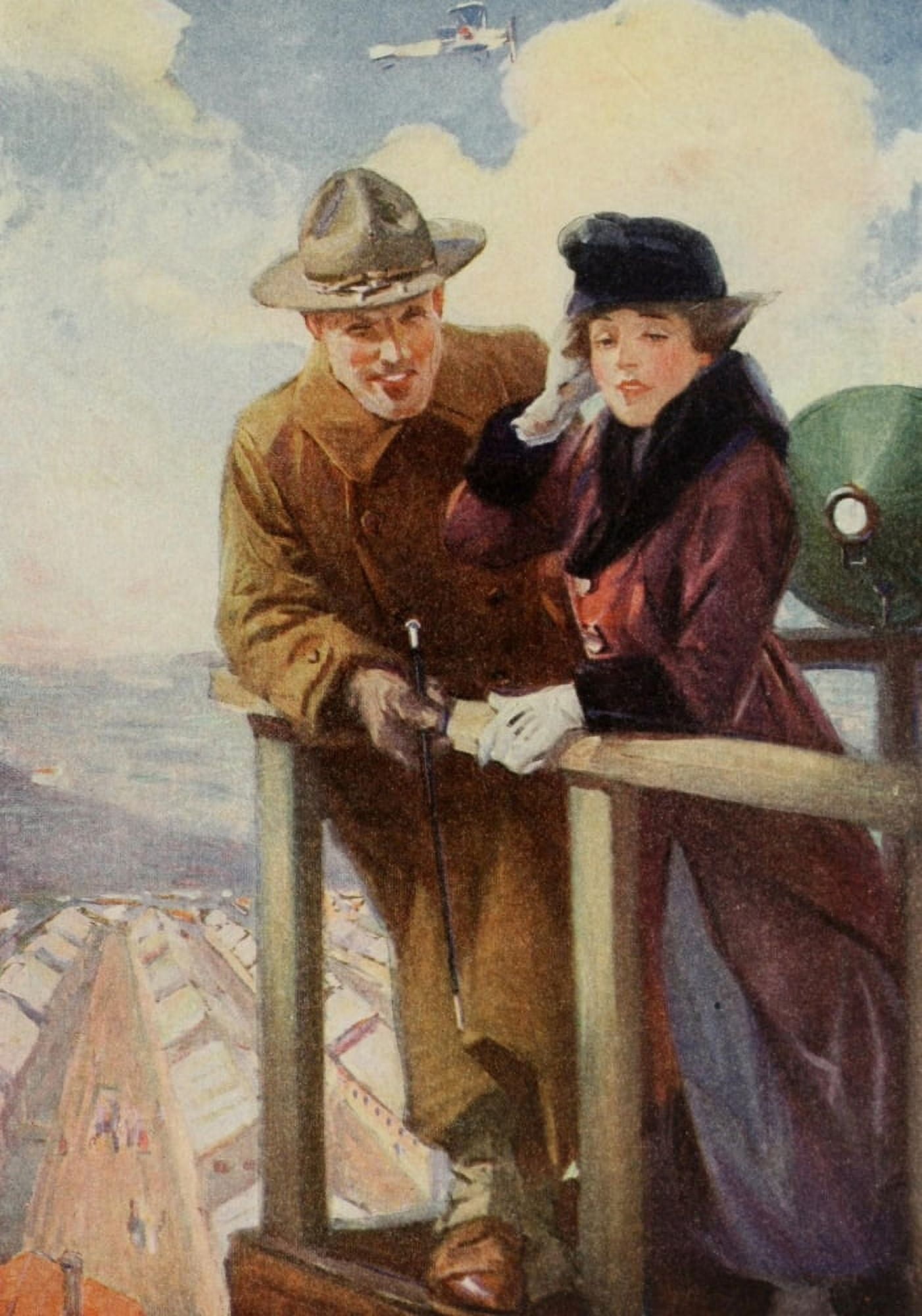 Harpers Pictorial World War 1920 Visitors Day Canvas Art - Sidney Riesenberg (18 x 24)