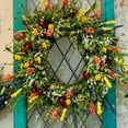 thumbnail image 1 of Harpi 16 Inch Spring Wreaths for Front Door Clearance, Greenery Summer Wreath, Wildflower Wreath Home Decor Flower Wreath Front Door Simulation Dried Flower Wreath Green Plant Eternal Flower, 1 of 7