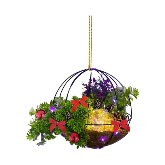 Harpi 3 Inch Christmas Wreaths for Front Door, Winter Decor Christmas Ornament Lovely Tree Gift Ornament Christmas Tree Hanging Party Decor