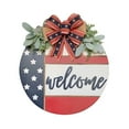thumbnail image 1 of Harpi 4th of July Decorations Clearance, Independence Day Welcome Door Sign Fourth of July Wreath Patriotic Stars American Memorial Day Door Hanger Welcome Front for Outdoor Decor, 1 of 1