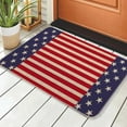 thumbnail image 1 of Harpi 4th of July Decorations Clearance, Patriotic Welcome Doormat Retro American Flags Door Mat with Slip Resistant Rubber Vintage Linen Floor Mat for Independence Day Indoor Outdoor Home, 1 of 8