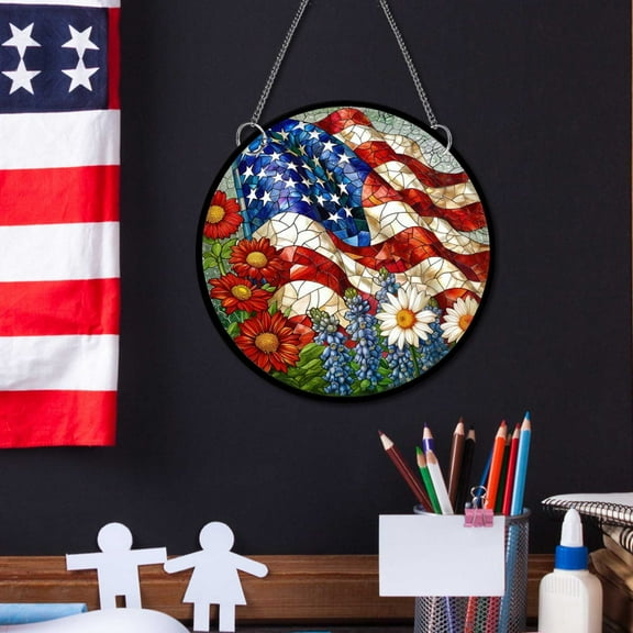 Harpi 4th of July Decorations, Acrylic Pattern Decoration Celebration Holiday Pendant Fourth of July Memorial Day Party Supplies Decor