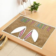 Harpi Area Rugs Clearance, Easter Doormat Easter Eggs Rabbit Entryway Front Porch Rugs Anti-Skid Bottom Floor Indoor Outdoor Carpet for Home Patio Home Decor