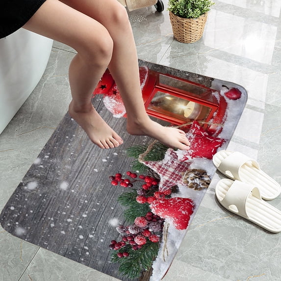 Harpi Area Rugs Clearance, Luxury Bathroom Rug Mat 31x20, Flannel Christmas Halloween Decoration Extra Soft and Absorbent Bath Rugs, Non-Slip Plush Bath Carpet, Machine Wash Dry, Bath