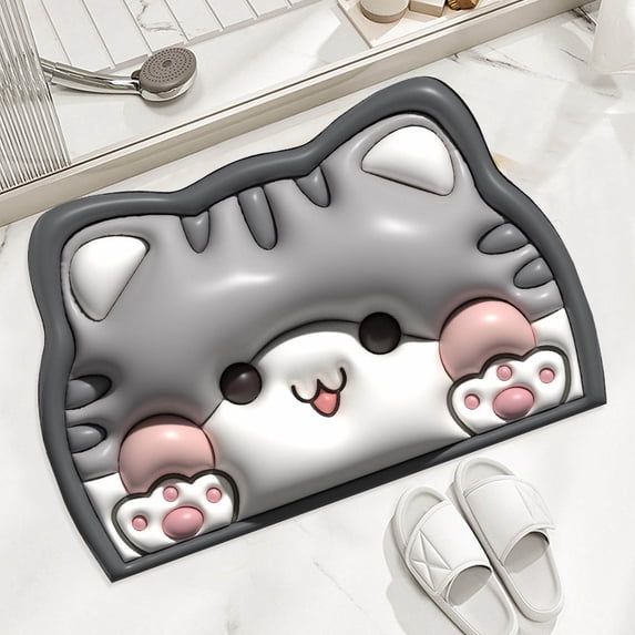 Harpi Bath Mats for Bathroom Clearance, Bath Rugs, Super Absorbent Bath Mat Cute Bathroom Entrance Slip Mats Household Bathroom Absorbent Floor Mats Toilet Quick Dry Cushions Bathroom 30X40cm