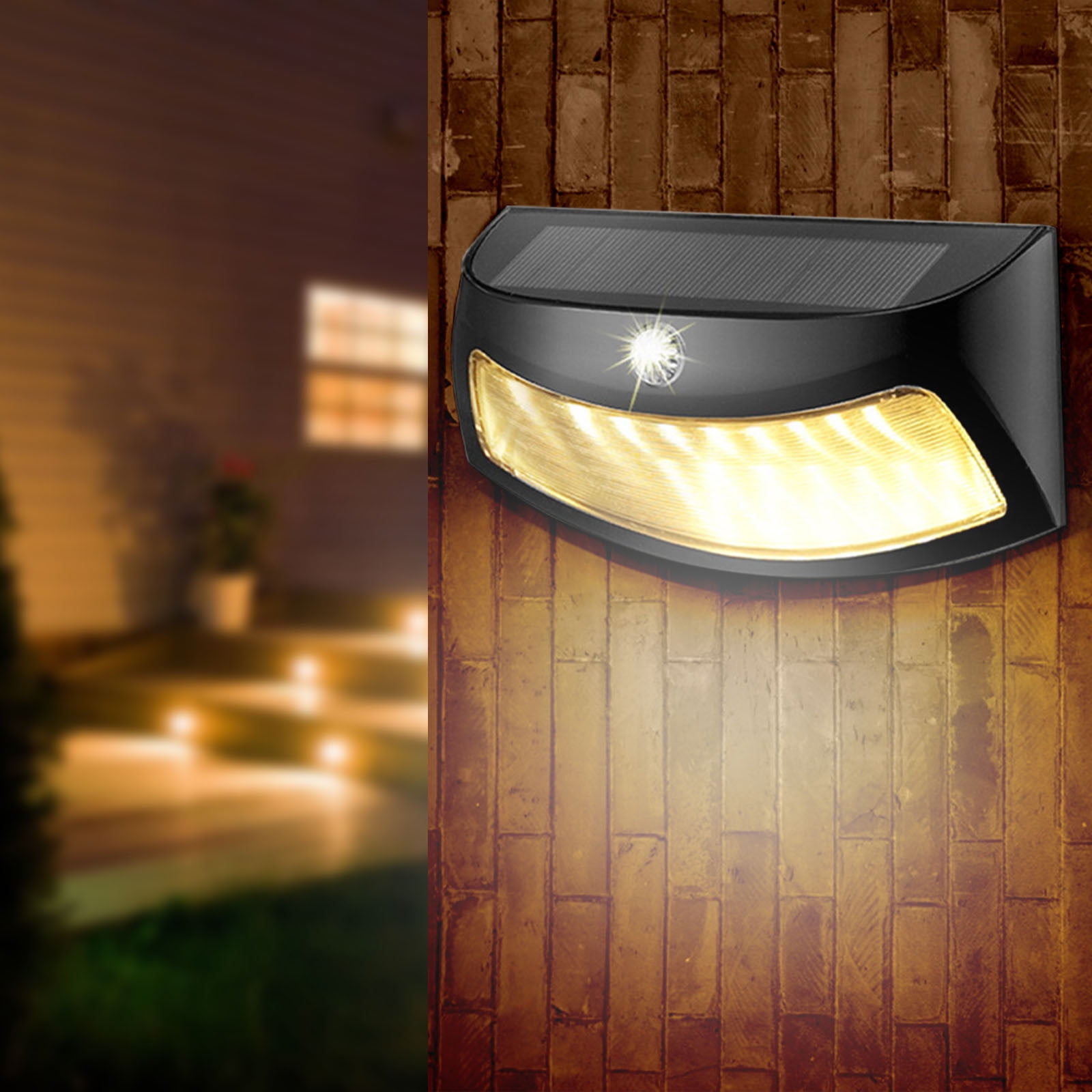 Harpi Clearance Sales! Solar Outdoor Lights, Wall Security Lights for Fence Yard Garden Patio Front Door Luz Solar Para Exterior