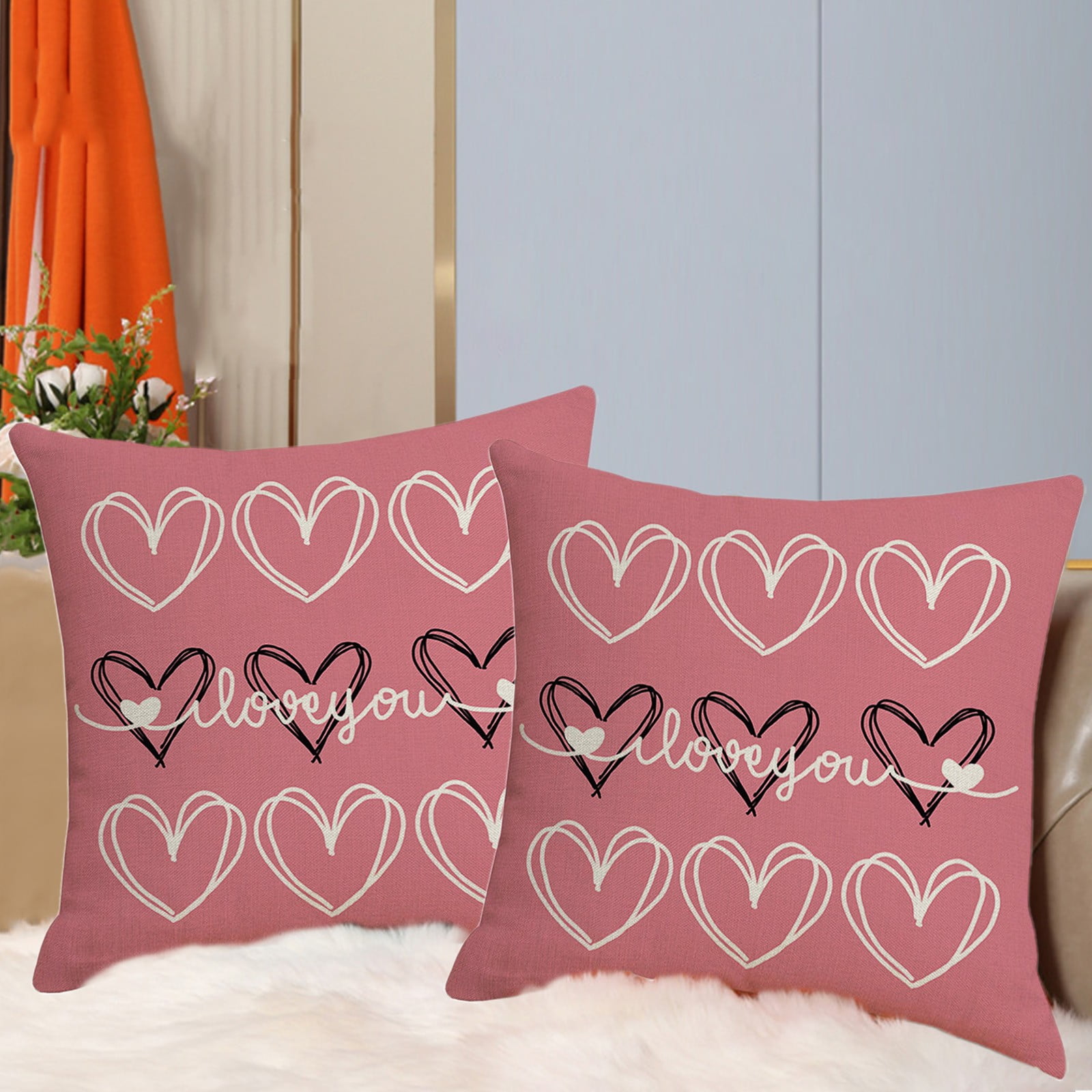 Harpi Decorative Throw Pillow Covers Clearance Valentine's Day Pillow
