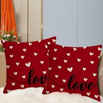 Harpi Decorative Throw Pillow Covers Clearance Valentine's Day Pillow Covers 18x18 Inch Set Of 3 White Hearts Decor Throw Pillow Covers Valentine's Day Cushion Case Decoration for Sofa Couch
