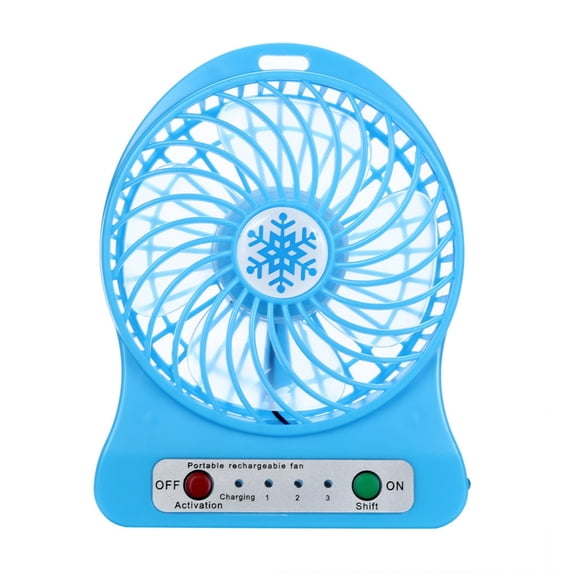 Harpi Desk Fans Small Quiet, Portable Rechargeable LED Light Fan Cooler Mini Table USB 18650 Battery Fan for Office, Bedroom, Table, Outdoor Fans on Sale and Clearance
