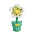 thumbnail image 1 of Harpi Desk Fans Small Quiet, Rural Wind Flower Pot Small Fan USB Charging High Beauty Flower Office Student Dormitory Tabletop Small Fan Fans on Sale and Clearance, 1 of 9