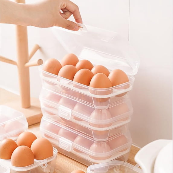 Harpi Egg Holder for Fridge, Egg Container for Refrigerator, Leakproof Eggs Storage Box Case Shockproof for Kitchen Picnic Travel