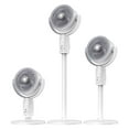 thumbnail image 1 of Harpi Fan for Bedroom, 180°+90° Oscillating Standing Fan, Air Circulator Floor Fan for Whole Room, 5 Speeds, 8H Timer, DC Motor Quiet Pedestal Fans, 36dB, Adjustable Height, Remote Control, 1 of 17