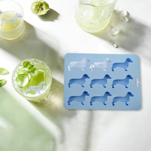 Harpi Ice Tray, Ice Trays for Freezer, Dachshund Dog Shaped Silicone Ice and Tray for Drink Ice Maker Candy Chocolate Fondant Cupcake Cake Decoration Baking Birthday Baby Show
