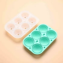 Harpi Ice Cube Trays for Freezer, Clearance Under $5, 6 Hole Round Ball Ice Mould Silicone Ice Ball Ice Block Mould for Ice Drink, Juice, Whiskey, Cocktail